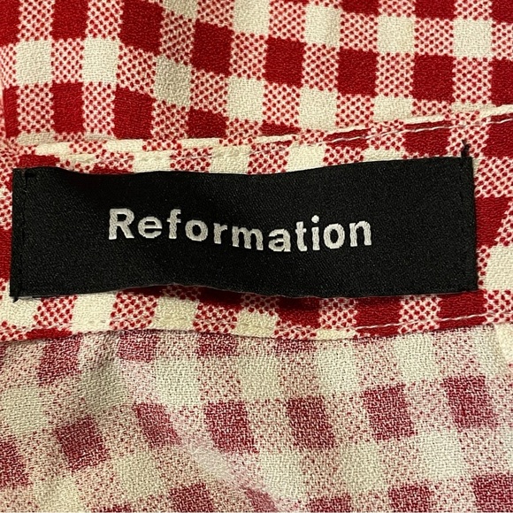 REFORMATION NWOT Bahama Pant in Gingham Check - Picture 5 of 6